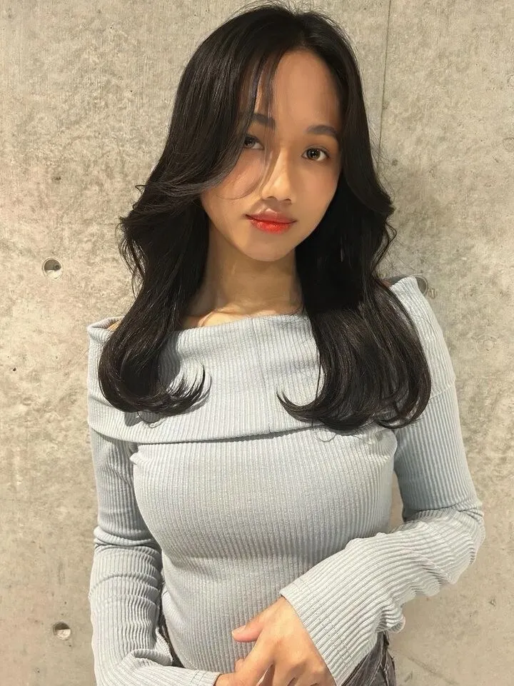 韓国風ナチュラルくびれロング